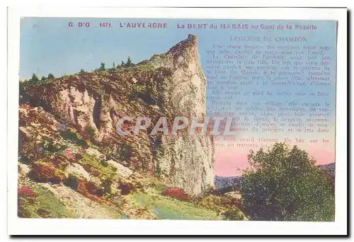 L&#39auvergne Cartes postales La dent du MArais ou saut de la pucelle