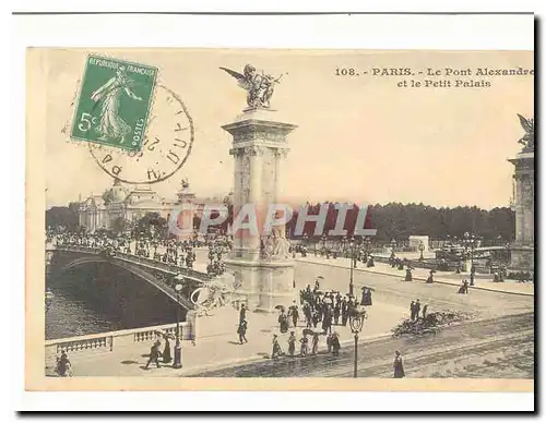 Paris (8eme) Cartes postales Le pont Alexandre III et le petit palais