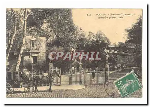 Paris (19eme) Ansichtskarte AK Buttes Chaumont Entree principale