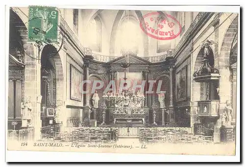 Saint Malo Cartes postales L&#39eglse Saint Sauveur (interieur)