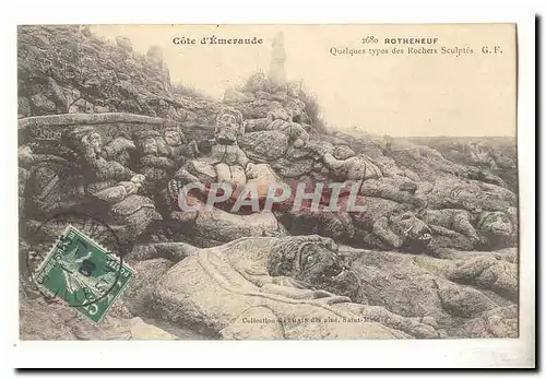 Rotheneuf Cartes postales Quelques types de rochers Sculptes