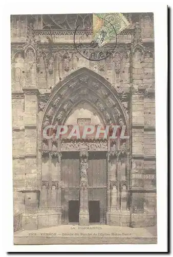 Vernon Cartes postales Details du porche de l&#39eglise Notre DAme