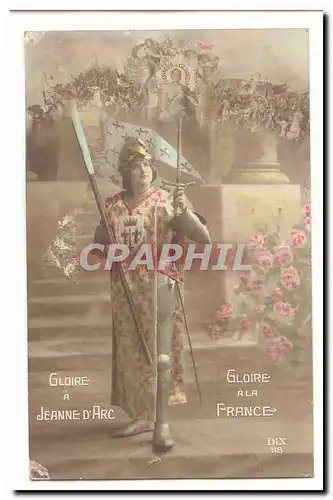 Cartes postales Militaria Gloire a Jeanne d&#39arc Gloire a la Farnce