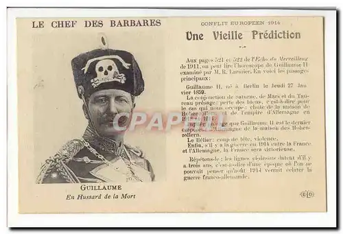 Cartes postales Le chad des barbares Guillaume Ex hussard de la Mort (militaria)