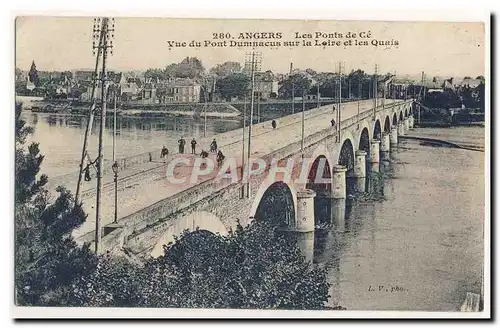 Angers Les Ponts de Ce Vue du pont Dumnacus sur la Loire et les quais Ansichtskarte AK