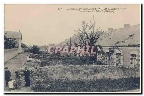 Commission des Ardoisieres d'Angers Cite ouvriere de Bel Air Trelaze Animation Cartes postales