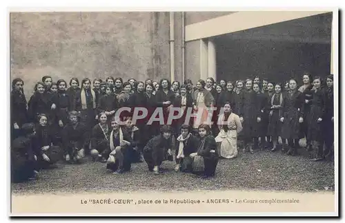 Angers le Sacre Coeur place de la republique le Cours complementaire Animation Ansichtskarte AK