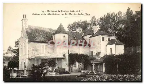 Environs de Saumur Ansichtskarte AK Chateau de la Martiniere par St Martin de la Place