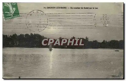 Enghien les Bains Cartes postales Un coucher du soleil sur le lac