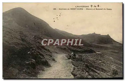 L&#39auvergne Ansichtskarte AK Environs du Mont Dore Chemin et sommet du Sancy