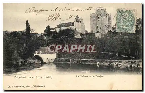 Romefort pres Ciron Cartes postales Le chateau et le donjon