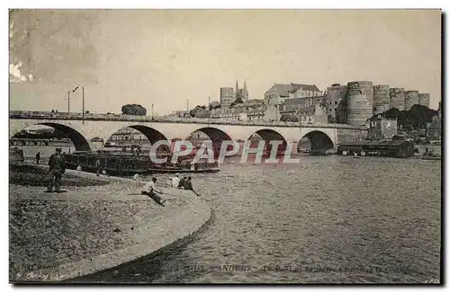 Angers Cartes postales Le pont de la Basse Chaine et le chateau