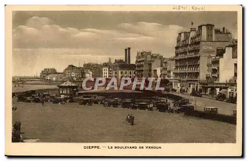 Dieppe Cartes postales Le boulevard de Verdun (voitures)