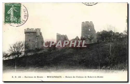 Environs de Rouen Moulineaux Ansichtskarte AK Ruines du chateau de Robert le Diable