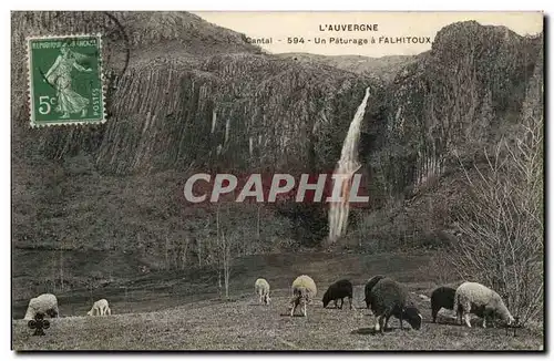 L&#39Auvergne Cartes postales Un paturage a Falhitoux (moutons)