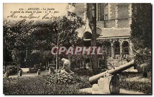 Angers Ansichtskarte AK le jardin et entree du musee St Jean