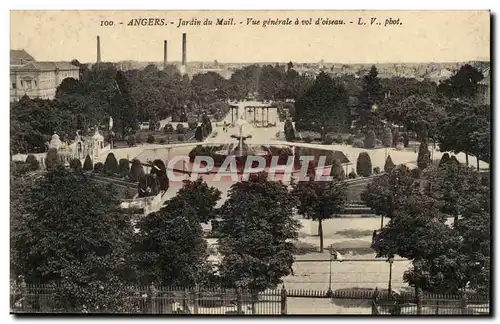 Angers Cartes postales Jardin du Mail Vue generale a vol d&#39oiseau