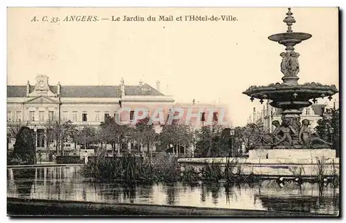 Angers Cartes postales le jardin du Mail et l&#39hotel de ville