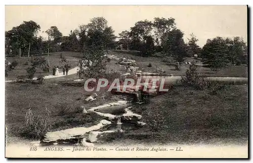 Angers Cartes postales Le Jardin des plantes Cascade et riviere anglaise