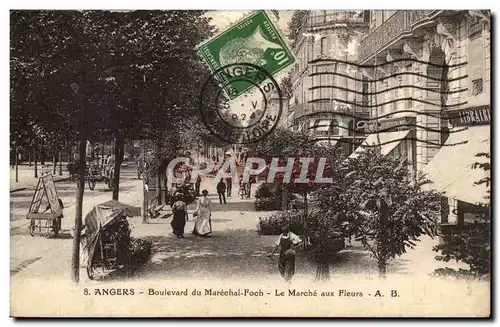 Angers Cartes postales Boulevard du Marechal Foch Le marche aux fleurs