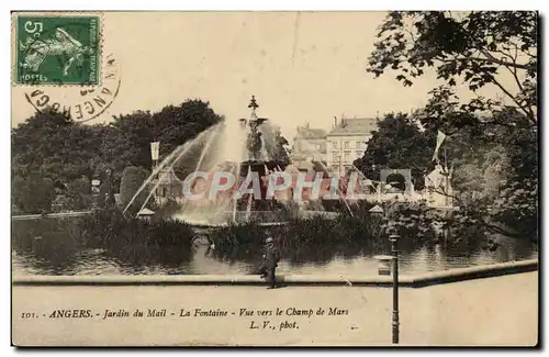 angers Ansichtskarte AK Le jardin du Mail La fontaine Vue sur le champ de MArs