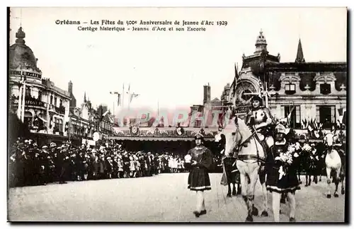 Orleans Ansichtskarte AK Les fetes du 300eme anniversaire de Jeanne d&#39Arc 1929 Cortege historique