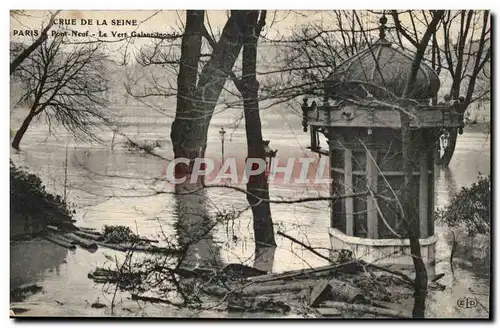 Crue de la Seine Ansichtskarte AK Paris Pont Neuf Le Vert Galant inonde