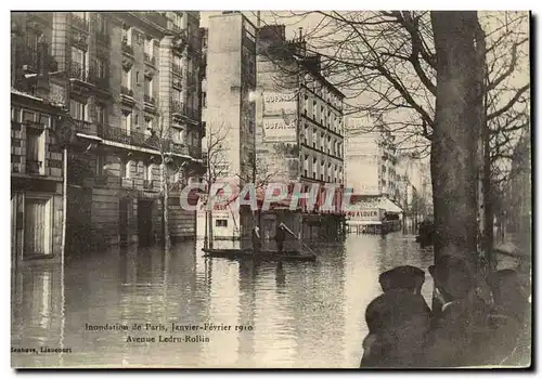 Crue de la Seine Ansichtskarte AK Paris Inondation Avenue Ledru Rollin