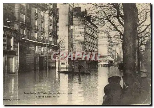 Crue de la Seine Cartes postales Paris Inondation Avenue Ledru Rollin