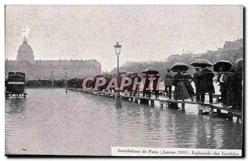 Crue de la Seine Cartes postales Paris Inondation (janvier 1910) Esplanade des Invalides