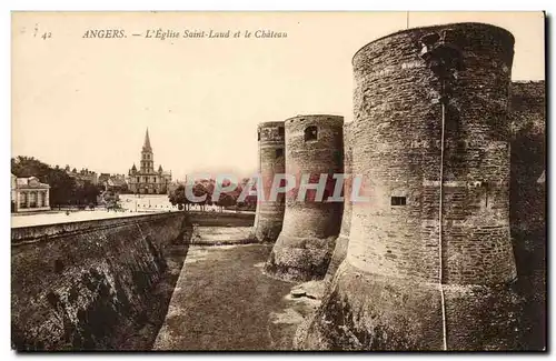 Angers Ansichtskarte AK L&#39eglise Saint Laud et le chateau