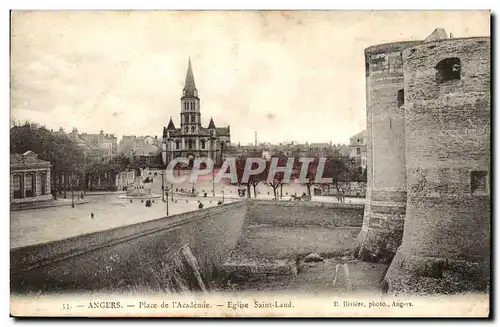 Angers Ansichtskarte AK Place de l&#39academie Eglise Saint Laud