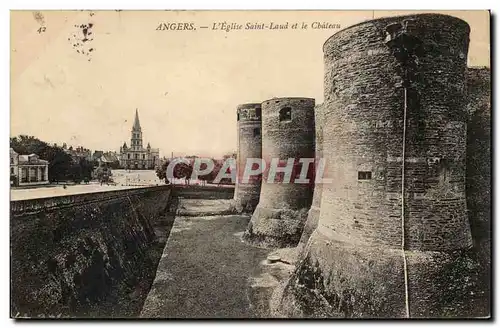 Angers Ansichtskarte AK L&#39Eglise Saint Laud et le chateau