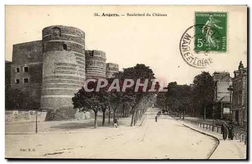 Angers Cartes postales Le boulevard du chateau