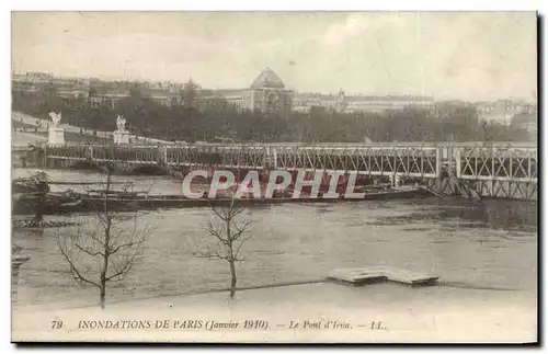 Cartes postales Crue de la Seine Paris inondations de paris (janvier 1910) Le pont D&#39iena