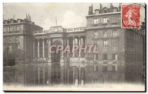 inondations de Paris Cartes postales Janvier 1910 La chambre des deputes