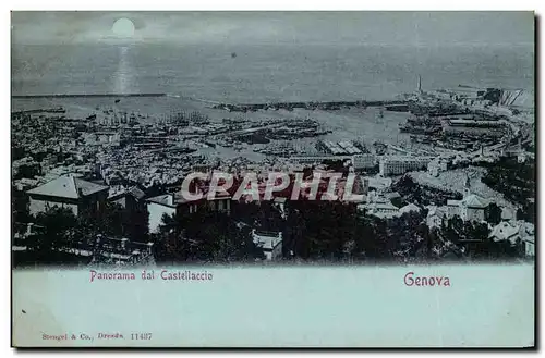 Italie Italia Genova Ansichtskarte AK Panorama dal Castellaccio