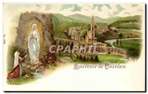 Cartes postales Souvenir de lourdes