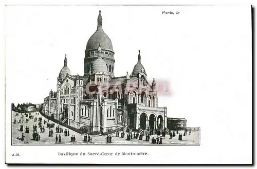 Paris Cartes postales Basilique du SAcre Coeur de Montmartre