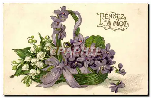 Fantaisie Cartes postales pensez a moi