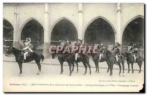 Orleans Cartes postales 500eme anniversaire de la naissance de Jeanne d&#39arc Cortege historique du 7 mai TRomp