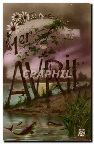 Fantaisie Cartes postales 1er avril poisson