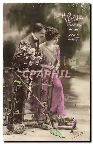 Fantaisie Cartes postales 1er avril poisson Peches pour vous
