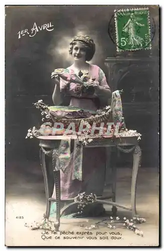 Fantaisie Cartes postales 1er avril poisson