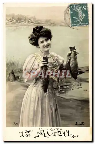 Fantaisie Cartes postales 1er avril poisson