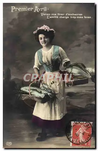 Fantaisie Cartes postales 1er avril poisson