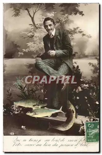 Fantaisie Cartes postales Joyeuses Paques poisson