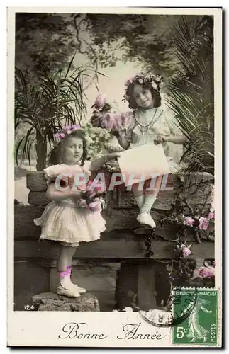 Fantaisie Cartes postales Enfants filles Bonne Annee Voeux