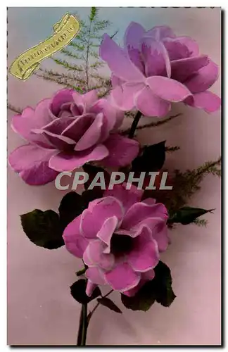 Fantaisie Cartes postales Anniversaire Fleur rose
