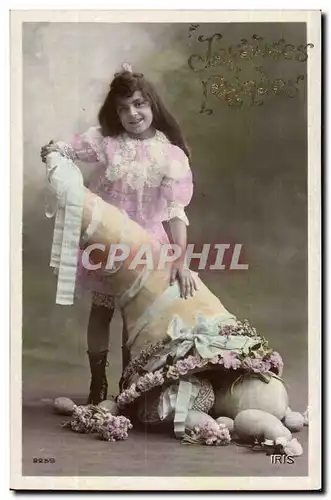 Cartes postales Fantaisie Femme Joyeuses Paques (oeuf) Easter
